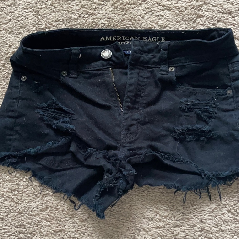 American Eagle Black Jean Shorts